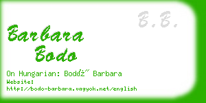 barbara bodo business card